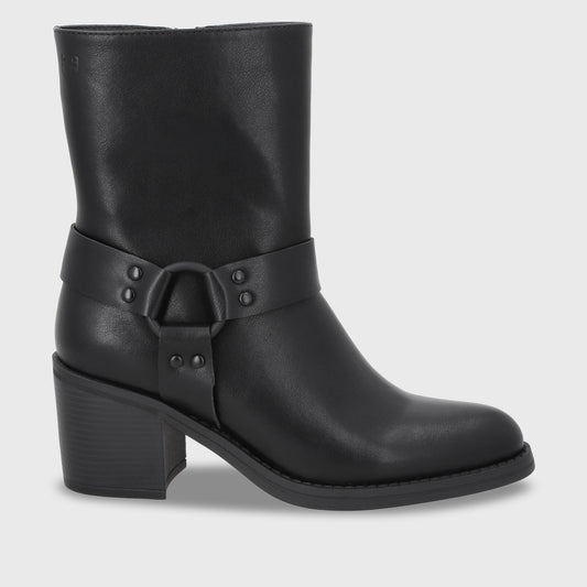 Botin Taco Negro Mujer 56030