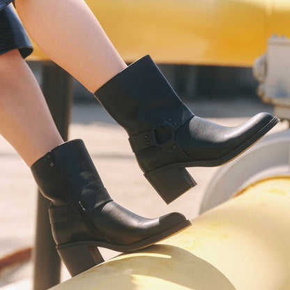 Botin Taco Negro Mujer 56030