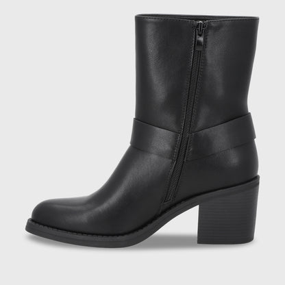 Botin Taco Negro Mujer 56030