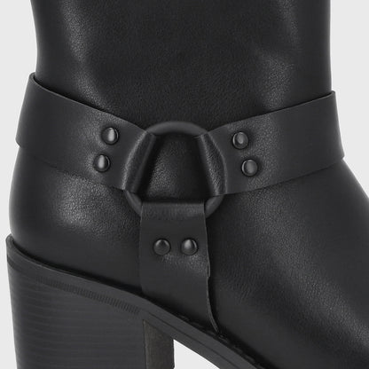 Botin Taco Negro Mujer 56030