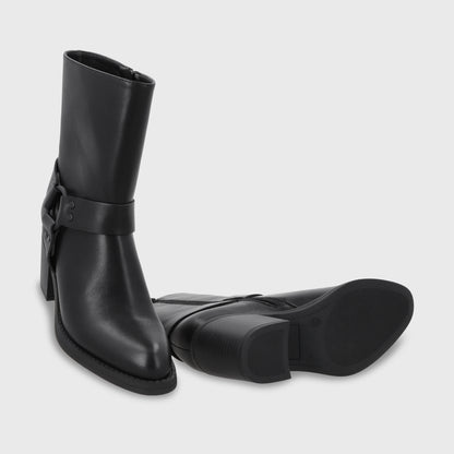 Botin Taco Negro Mujer 56030