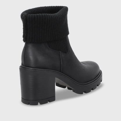 Botin Taco Negro Mujer 56050