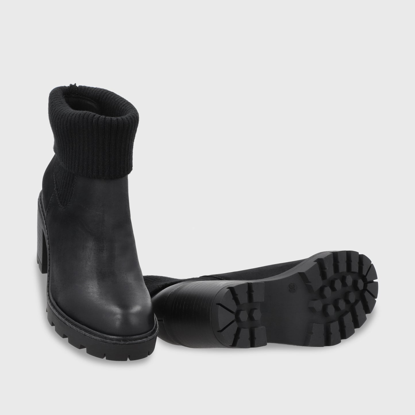 Botin Taco Negro Mujer 56050