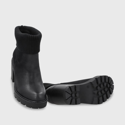 Botin Taco Negro Mujer 56050