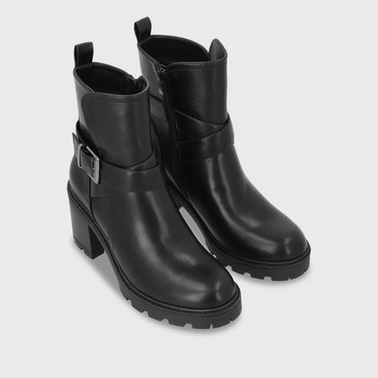 Botin Taco Negro Mujer 56051