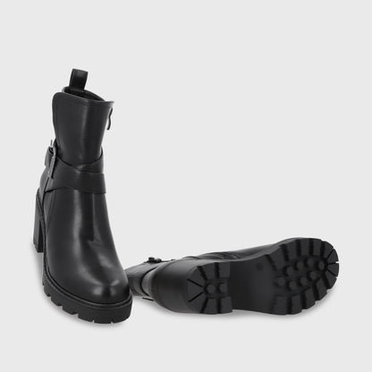 Botin Taco Negro Mujer 56051