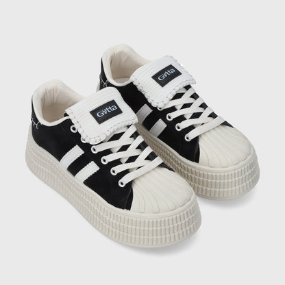 Zapatilla Plataforma Negra Mujer 58021