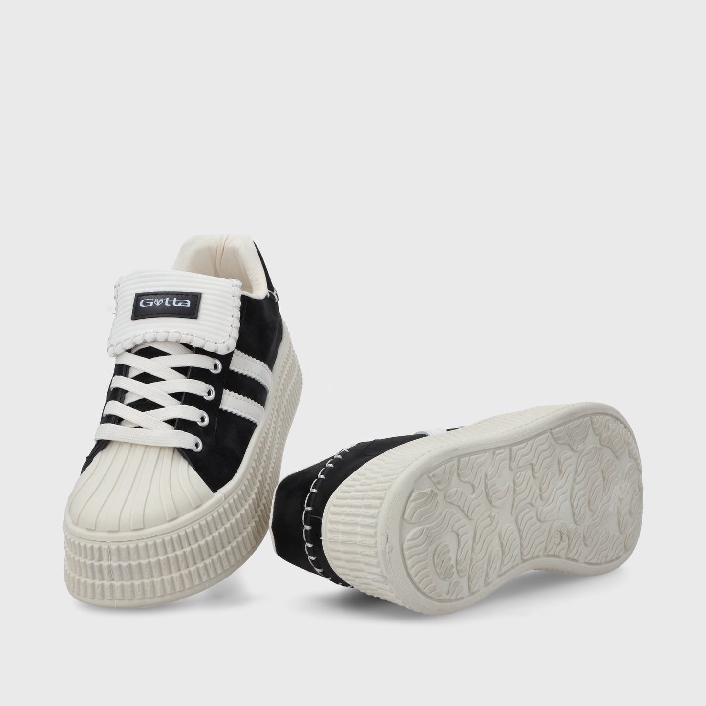 Zapatilla Plataforma Negra Mujer 58021