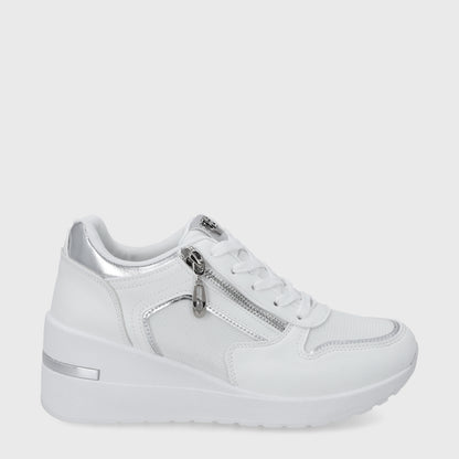 Zapatilla Plataforma Blanca  Mujer 58040