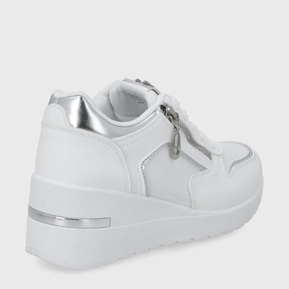 Zapatilla Plataforma Blanca  Mujer 58040
