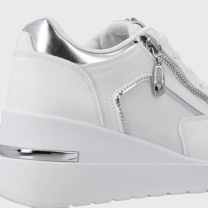 Zapatilla Plataforma Blanca  Mujer 58040