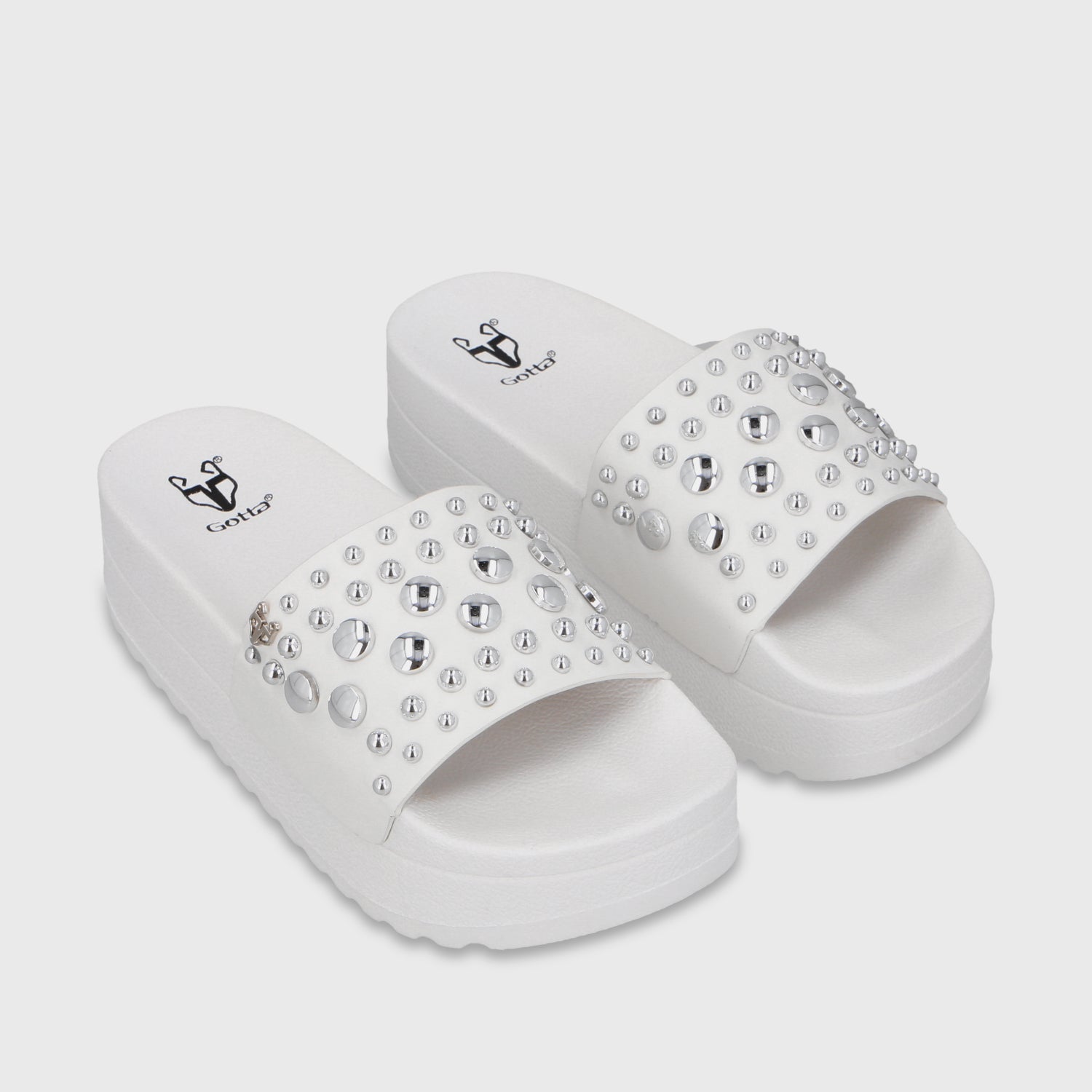 Sandalia Plataforma Blanca Mujer 64020