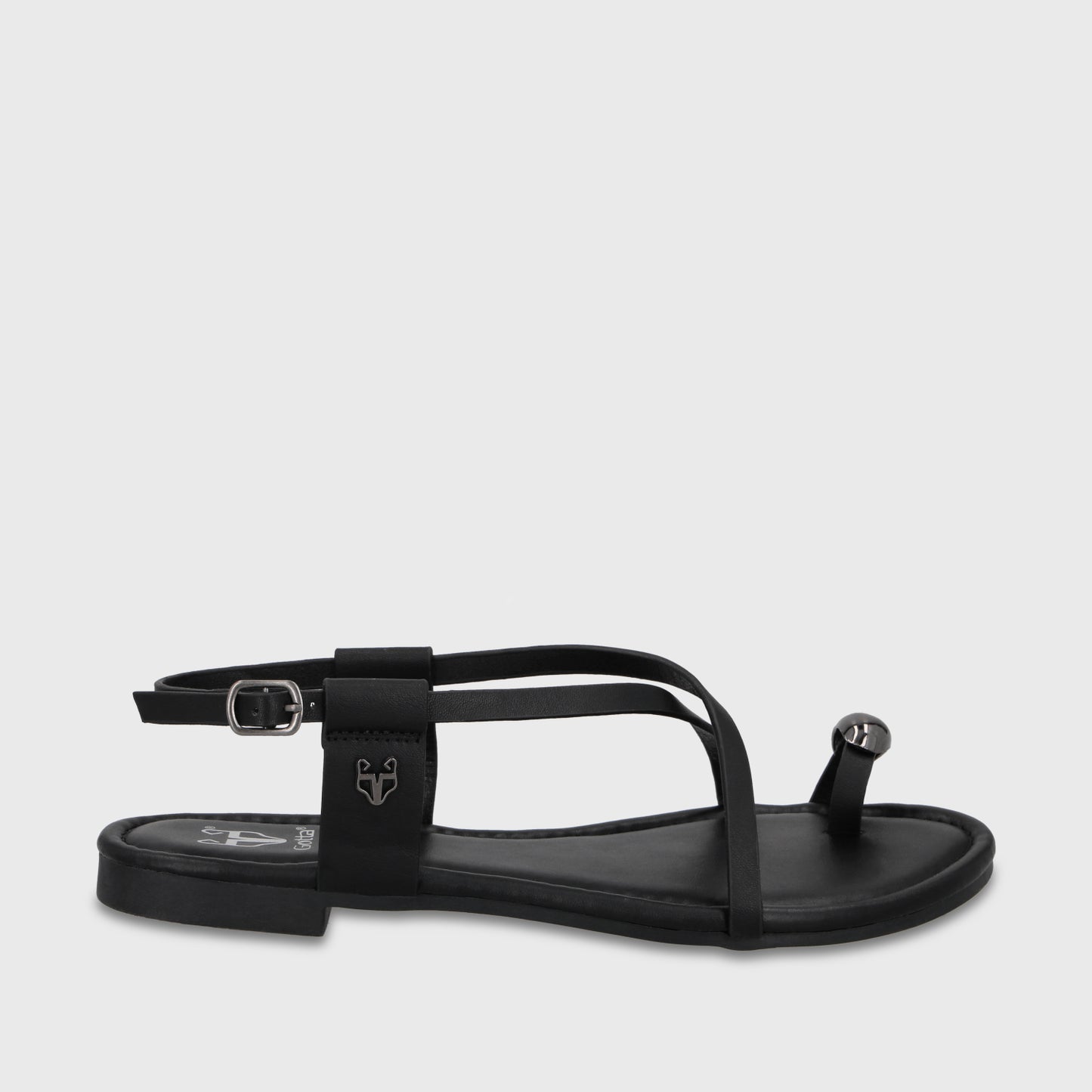 Sandalia Negra Mujer 64121