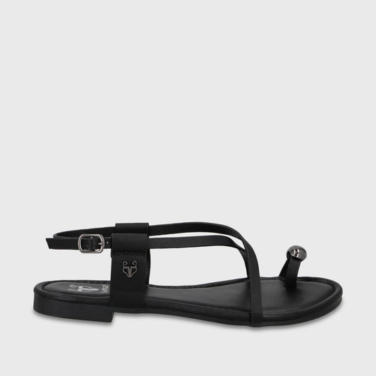 Sandalia Negra Mujer 64121