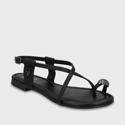 Sandalia Negra Mujer 64121