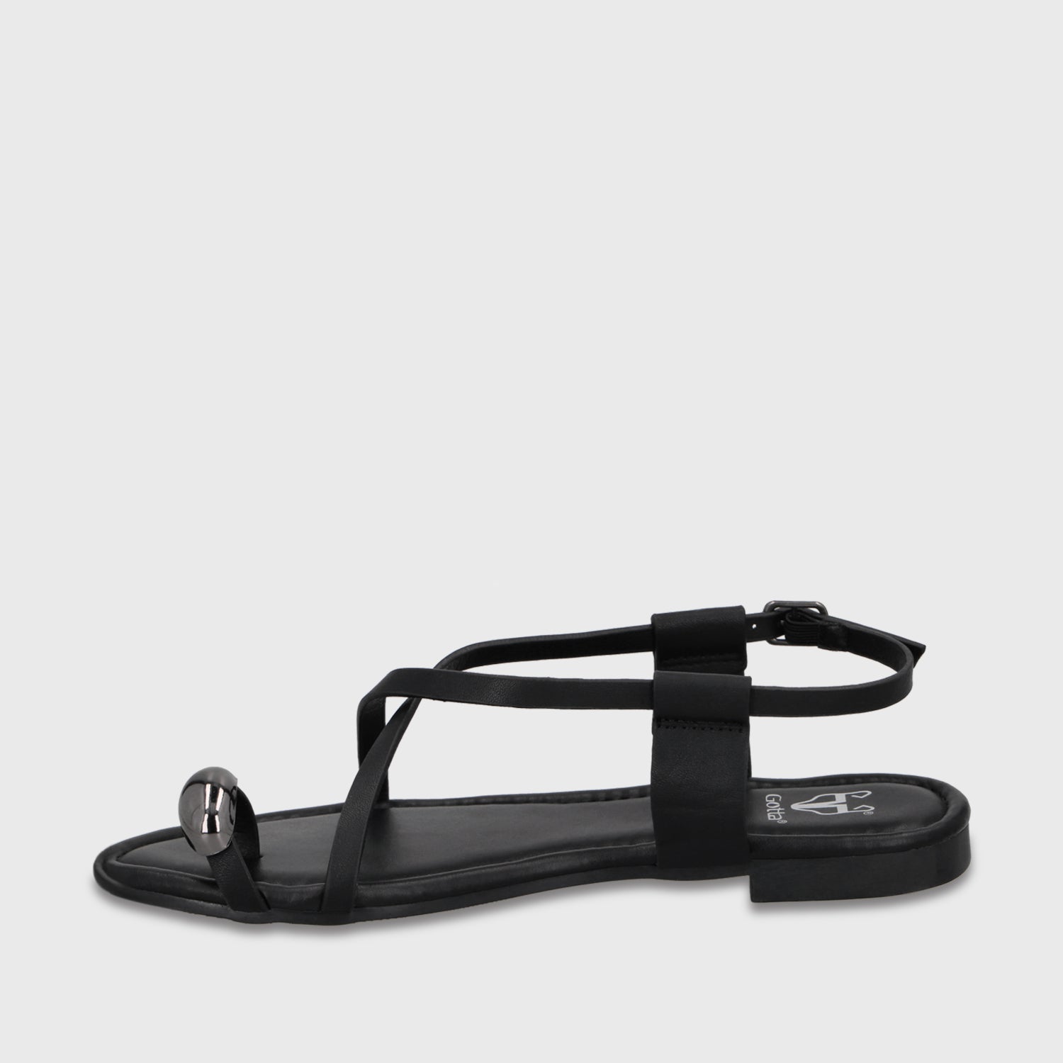 Sandalia Negra Mujer 64121