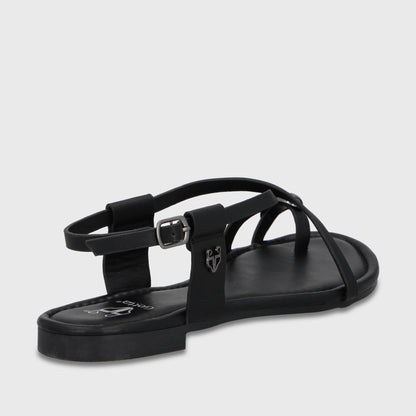 Sandalia Negra Mujer 64121