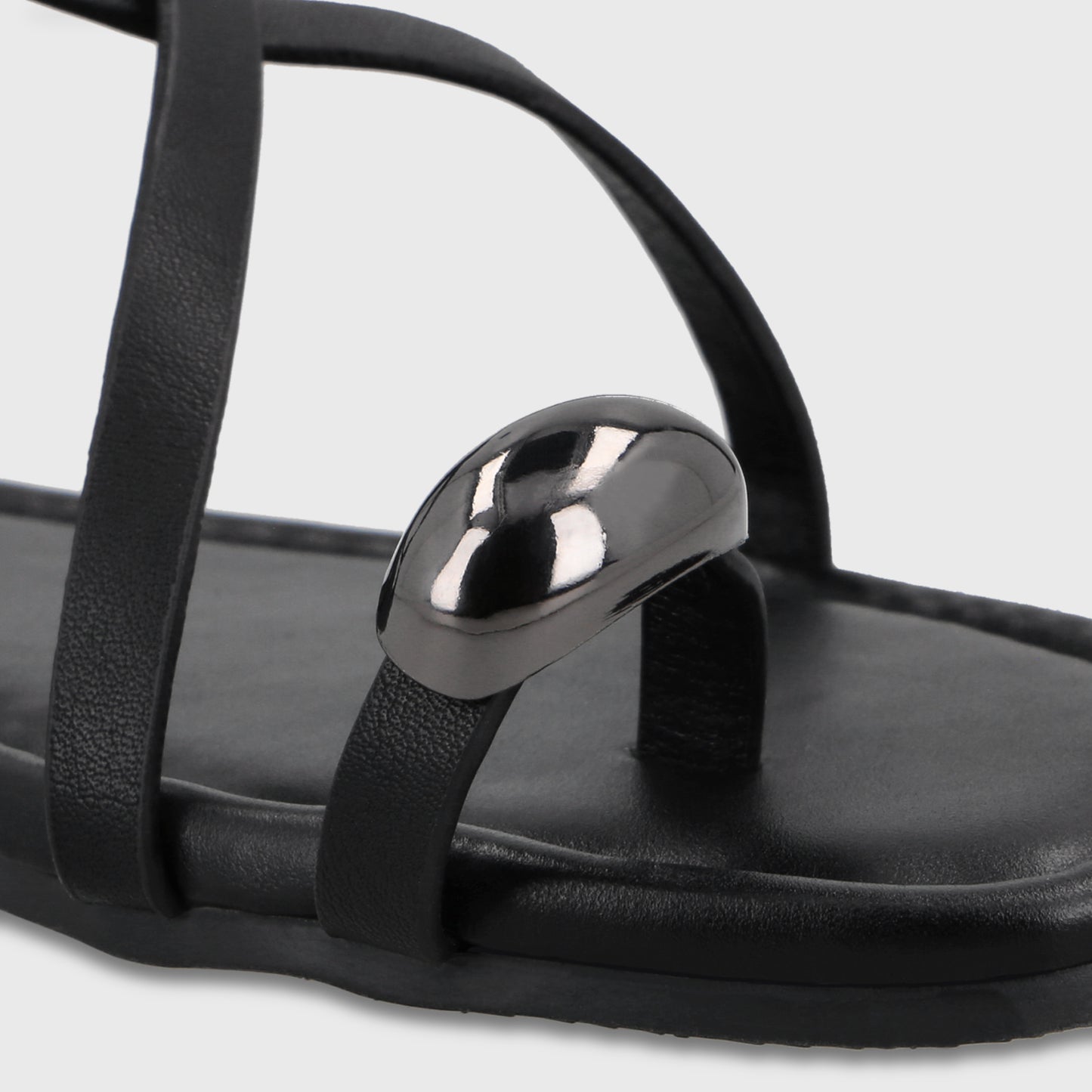 Sandalia Negra Mujer 64121