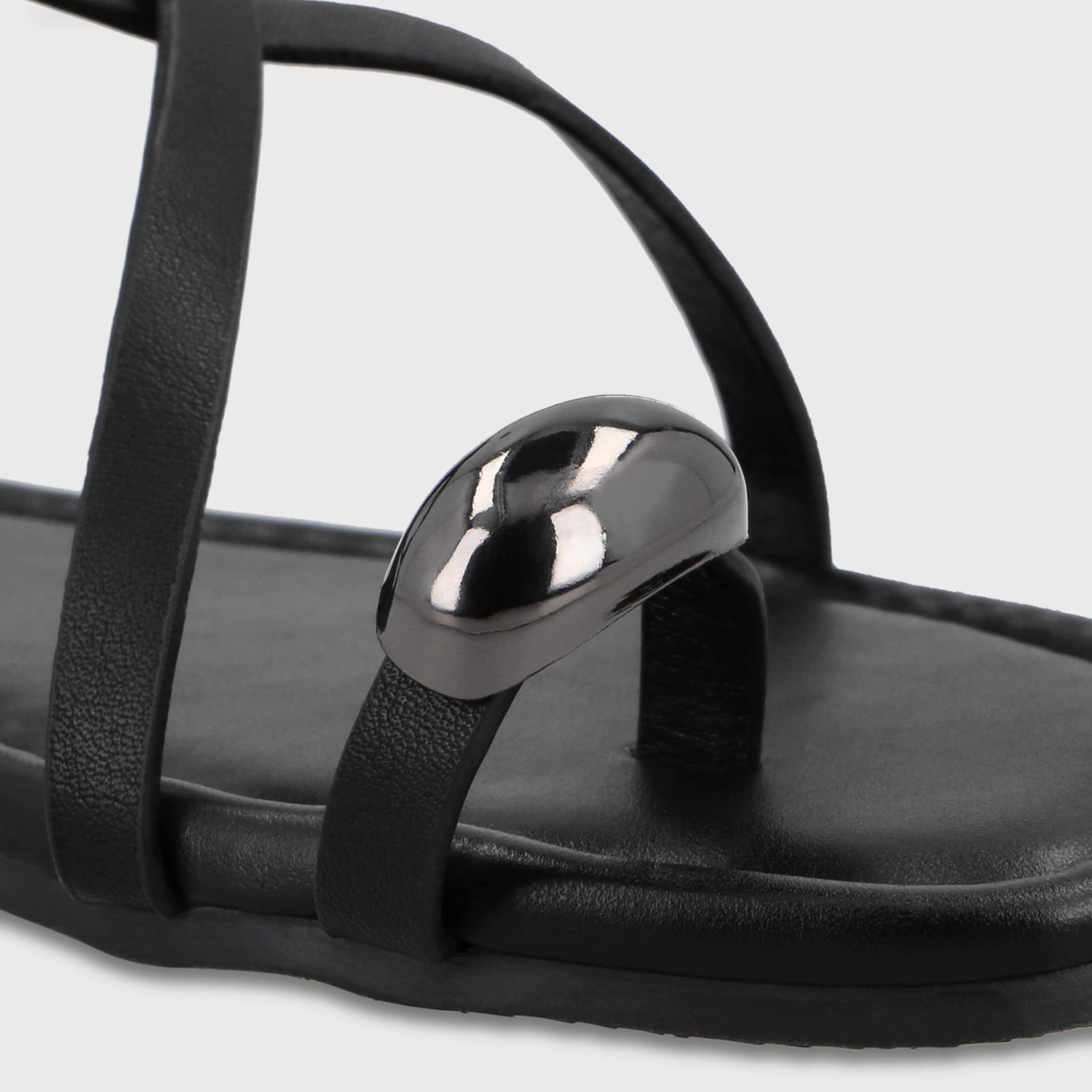Sandalia Negra Mujer 64121
