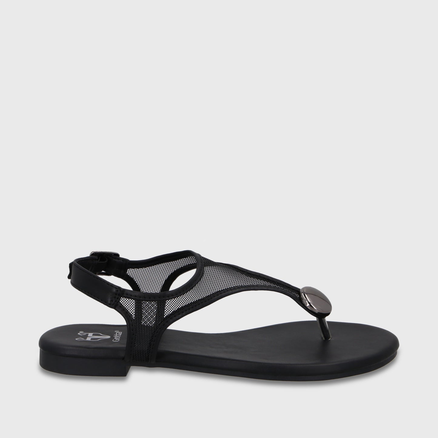 Sandalia Negra Mujer 64122