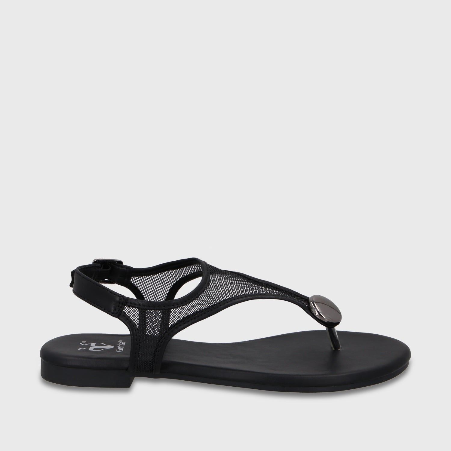 Sandalia Negra Mujer 64122