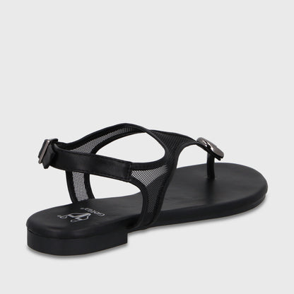 Sandalia Negra Mujer 64122
