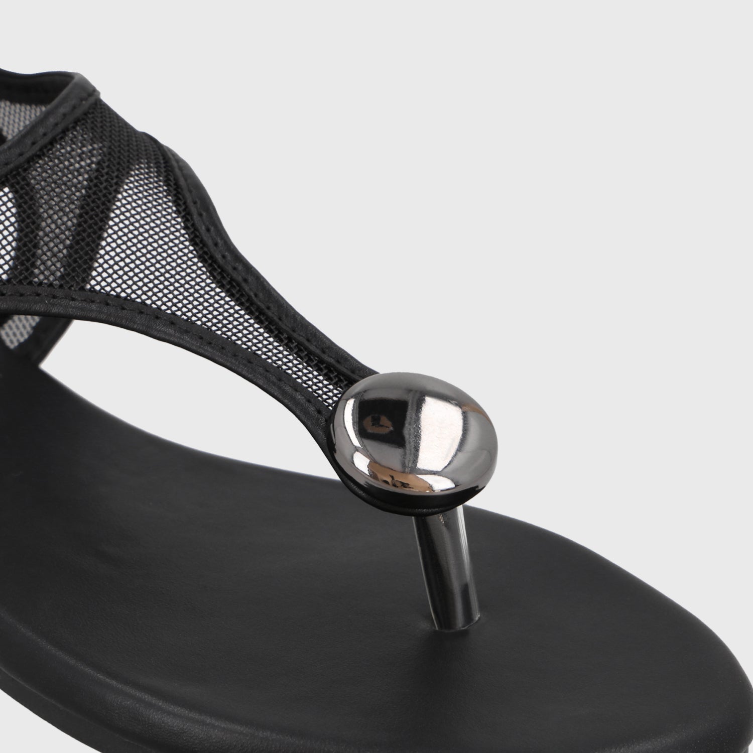 Sandalia Negra Mujer 64122