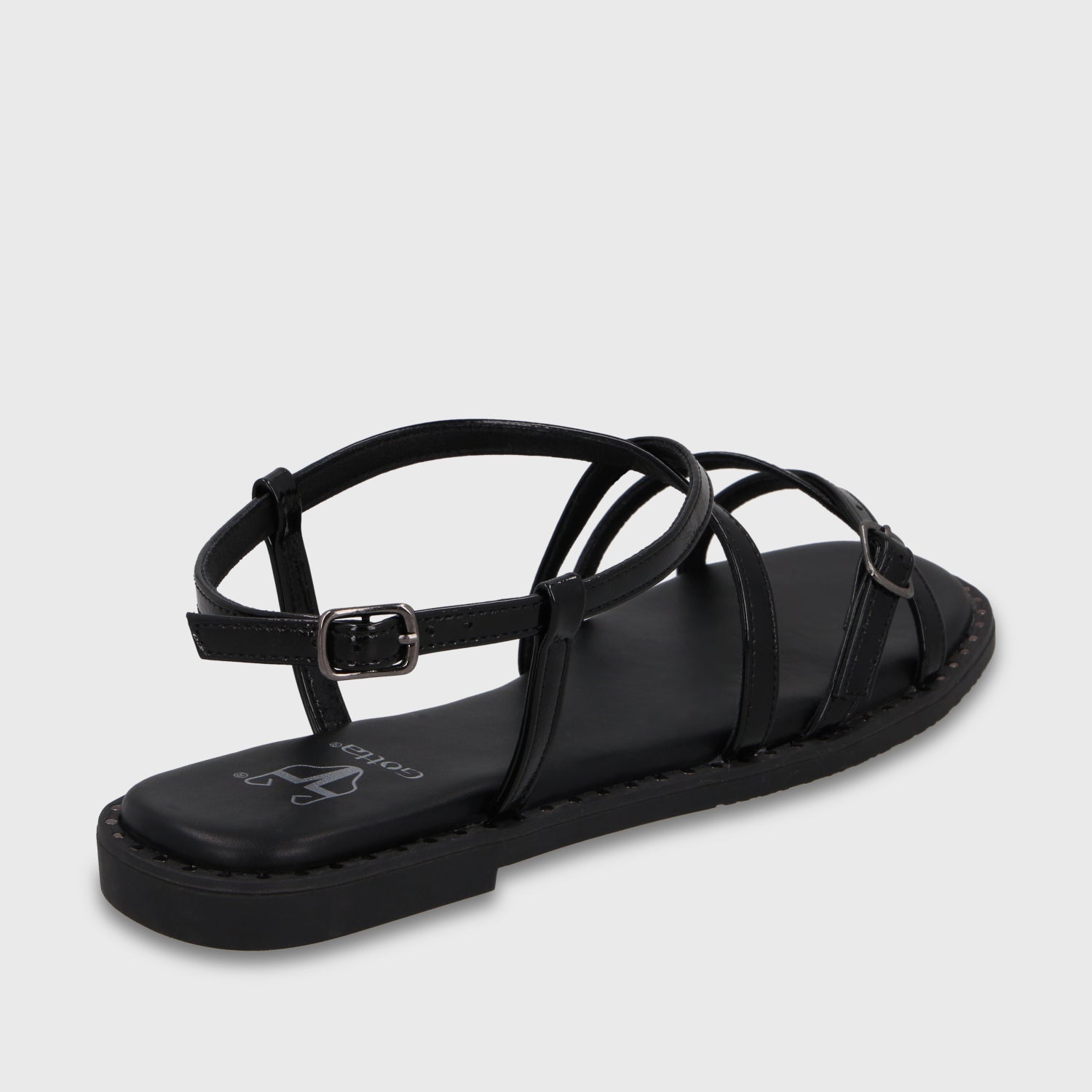 Sandalia Negra Mujer 64130