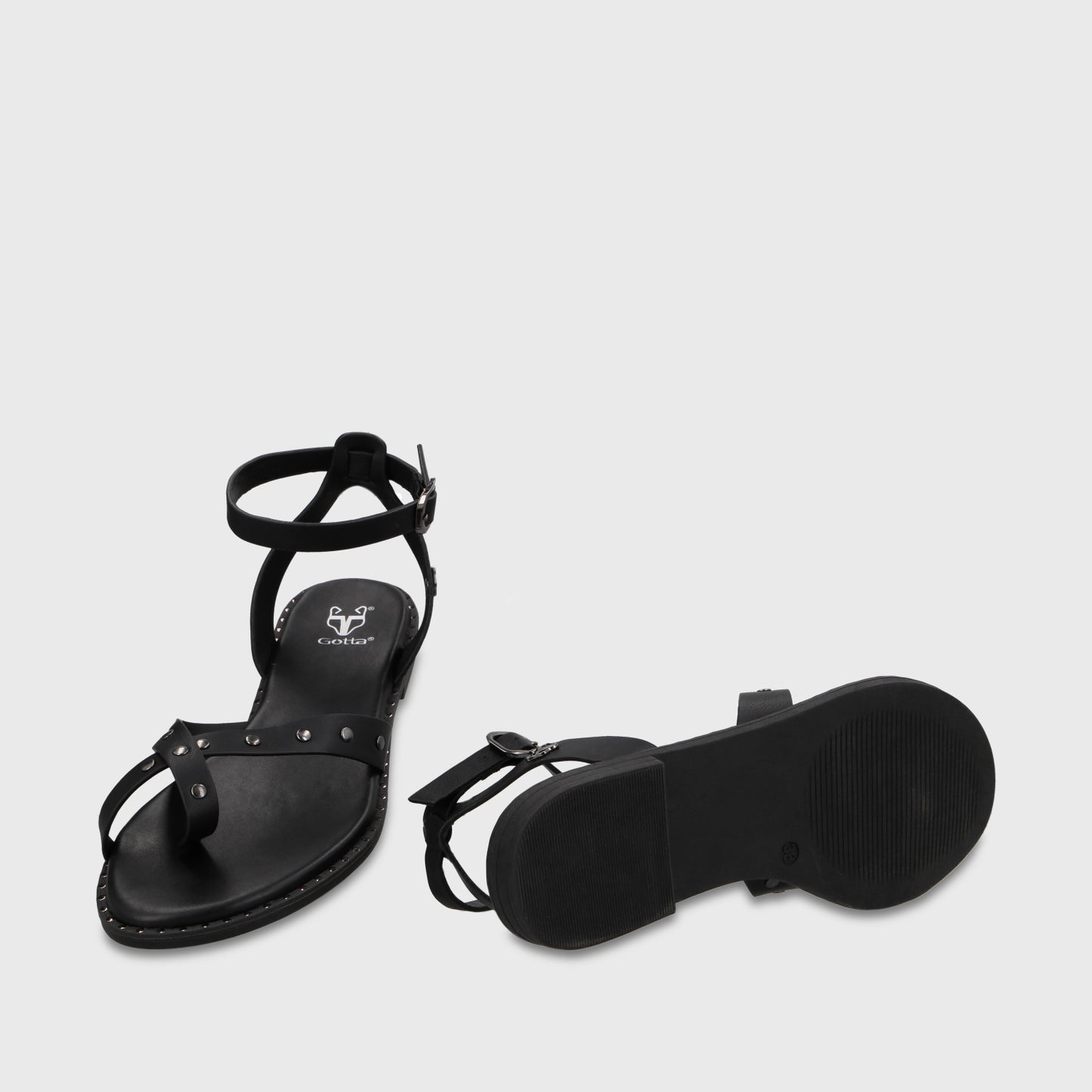 Sandalia Negra Mujer 64140