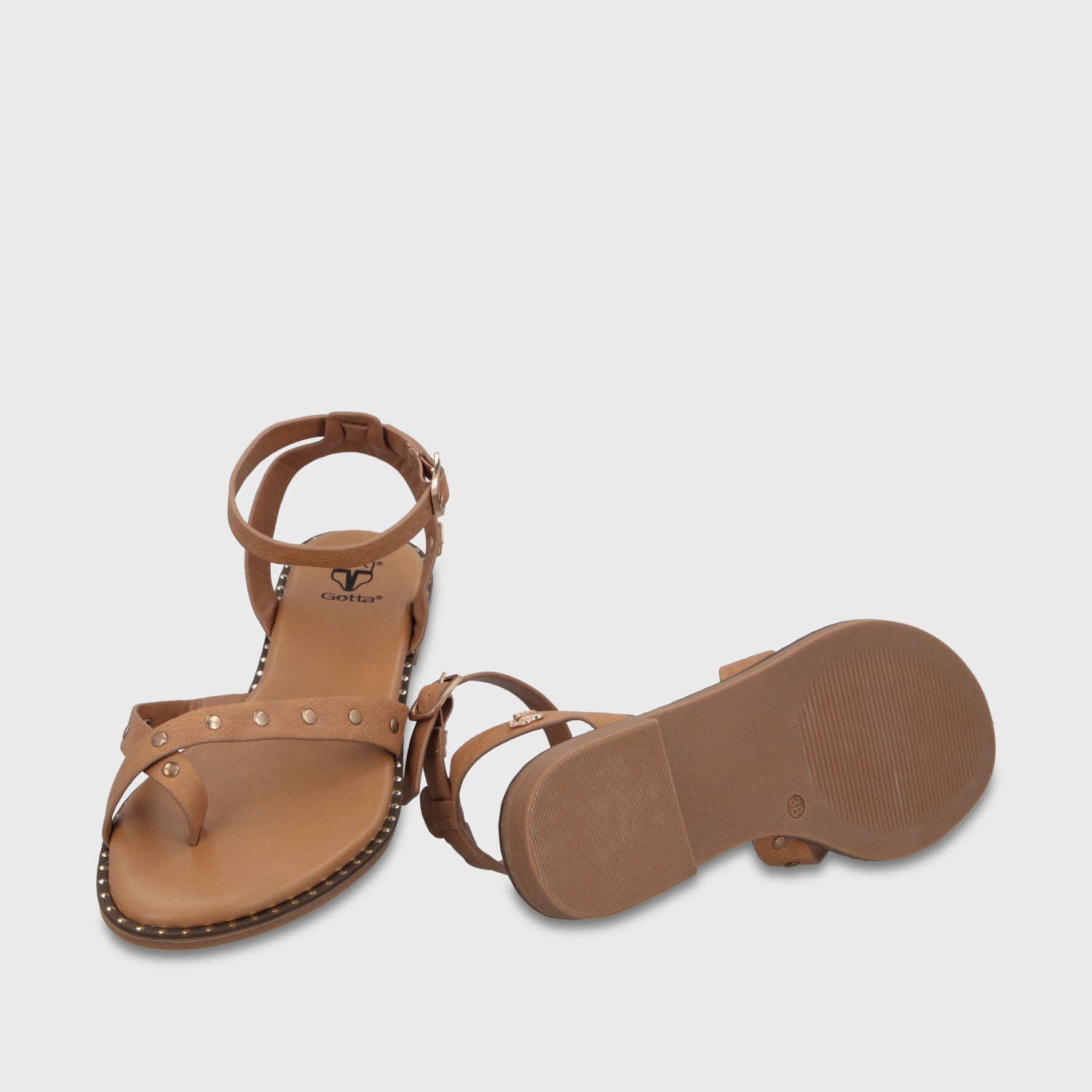 Sandalia Camel Mujer 64140