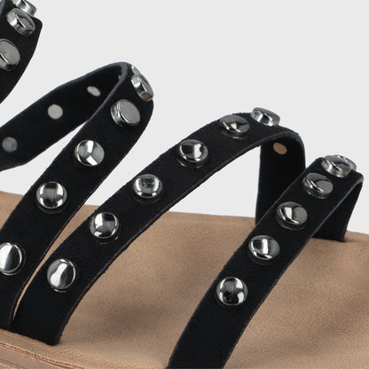 Sandalia Negra Mujer 65691