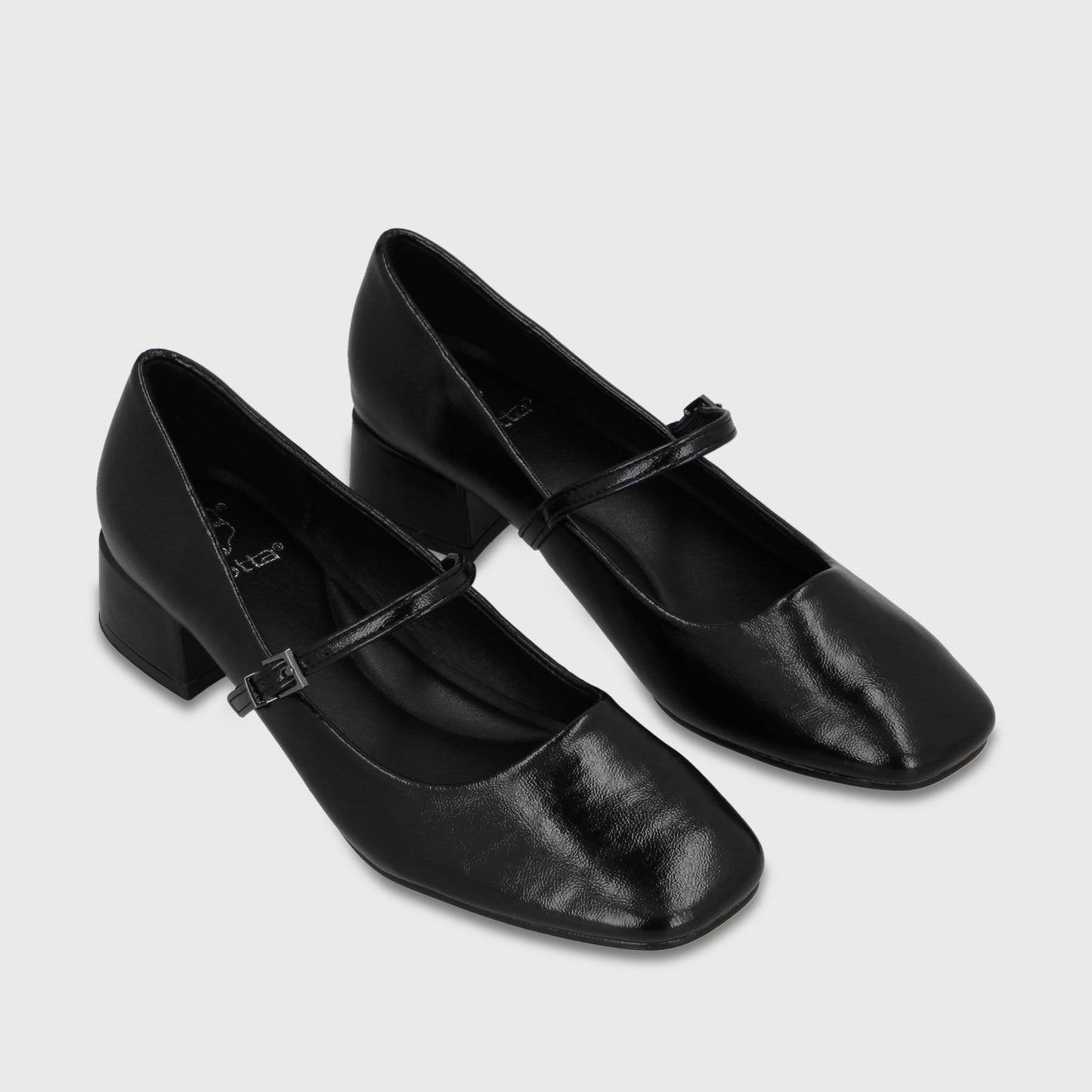 Zapato Taco Negro Mujer 65800