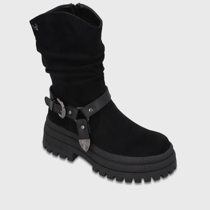 Botín Plataforma Negro Mujer 65830