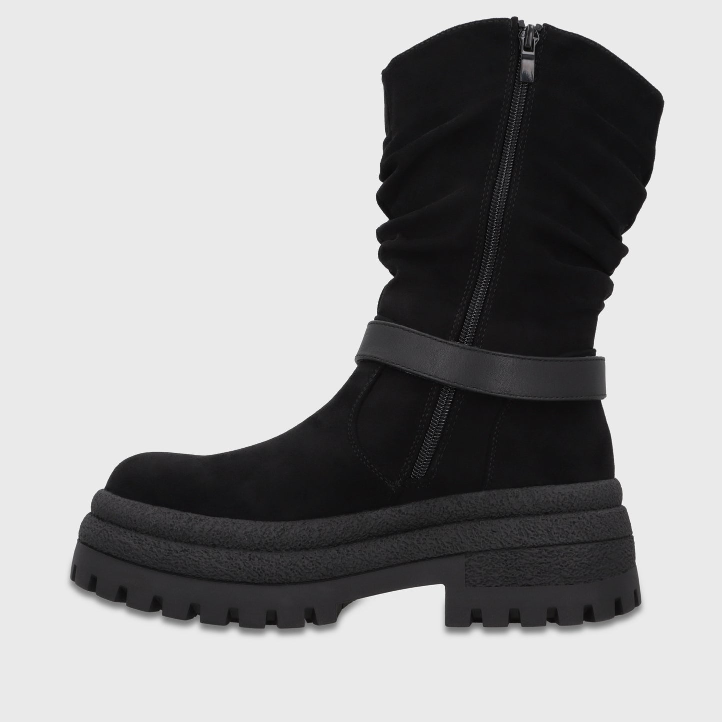 Botín Plataforma Negro Mujer 65830