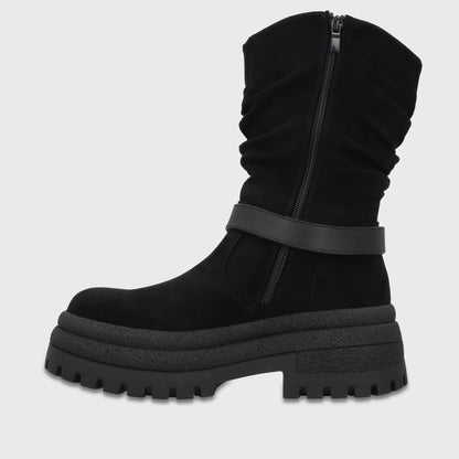 Botín Plataforma Negro Mujer 65830