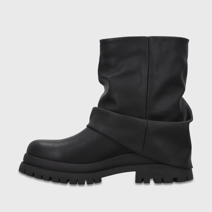 Botín Plataforma Negro Mujer 65840
