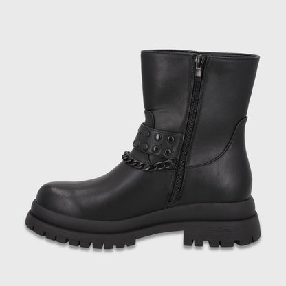 Botin Plataforma Negro Mujer 65841