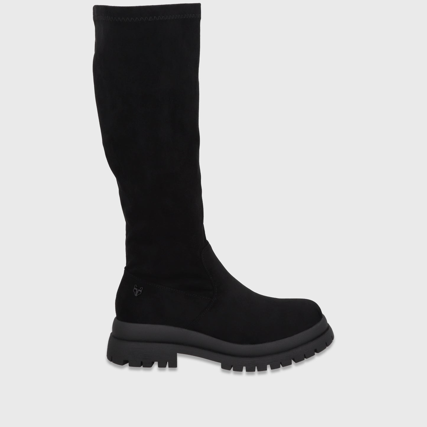 Bota Plataforma Negro Mujer 65843