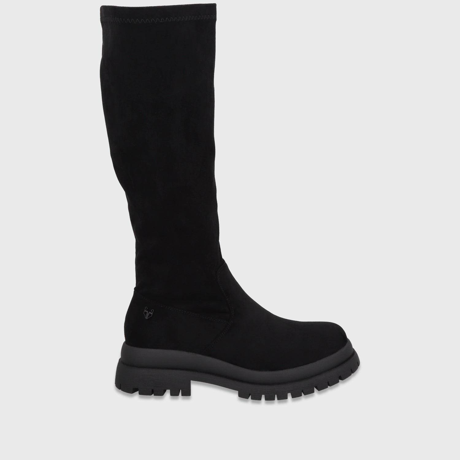 Bota Plataforma Negro Mujer 65843