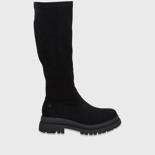 Bota Plataforma Negro Mujer 65843