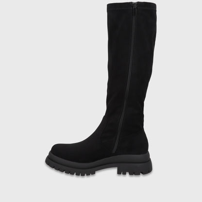 Bota Plataforma Negro Mujer 65843