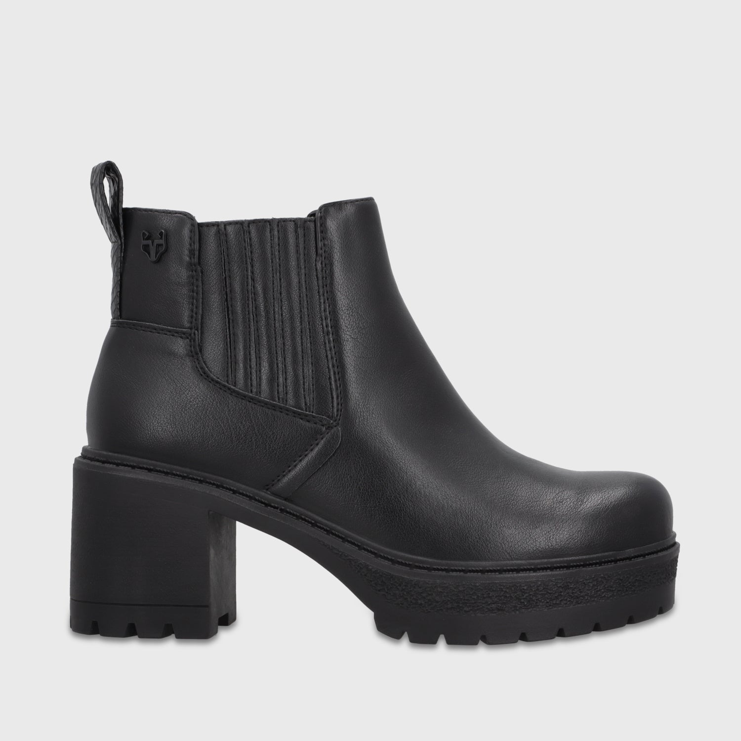 Botín Plataforma Negro Mujer 65870