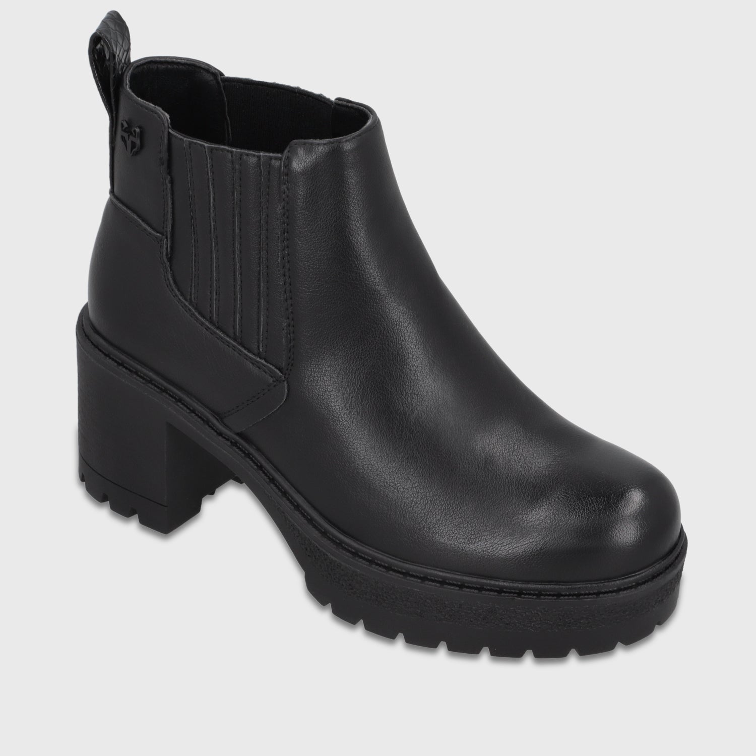 Botín Plataforma Negro Mujer 65870