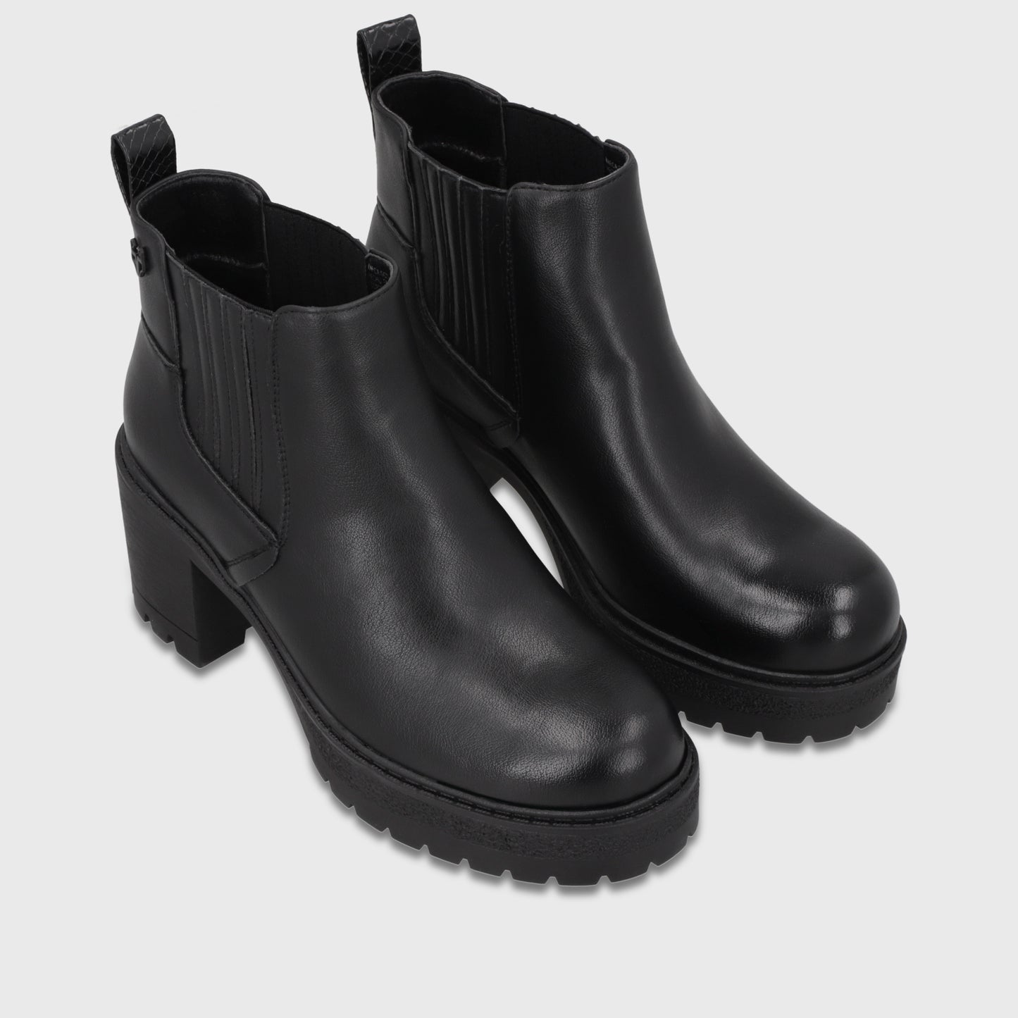 Botín Plataforma Negro Mujer 65870