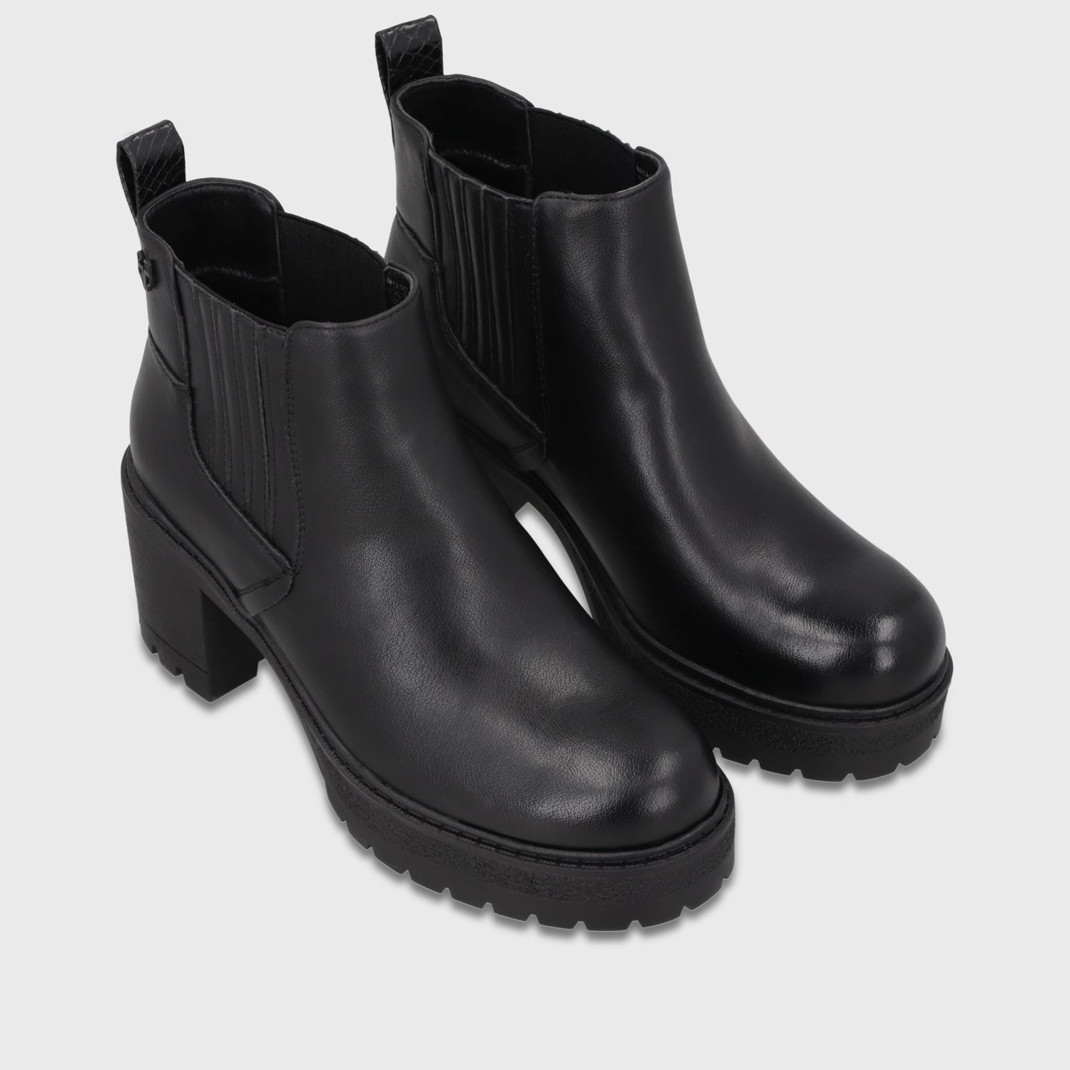 Botín Plataforma Negro Mujer 65870