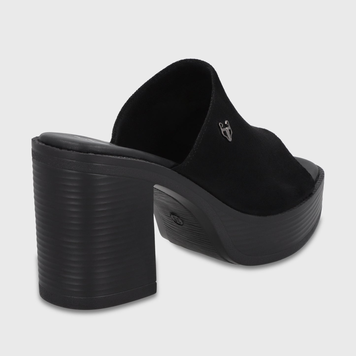 Sandalia Taco Negra Mujer 65920