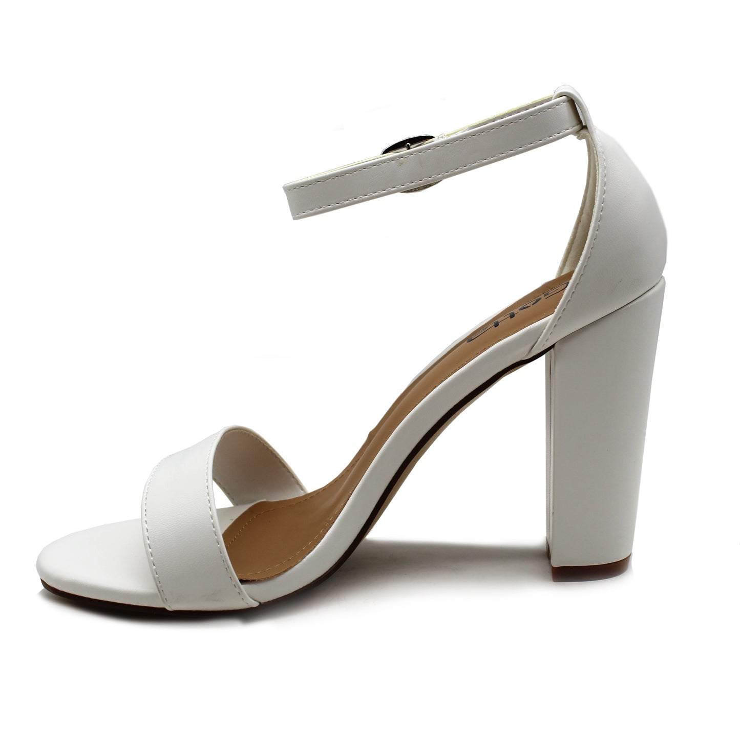 Sandalia Blanca Taco Mujer 86123