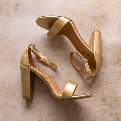 Sandalia Dorada Mujer 86123