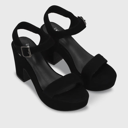 Sandalia Negra Mujer C5473