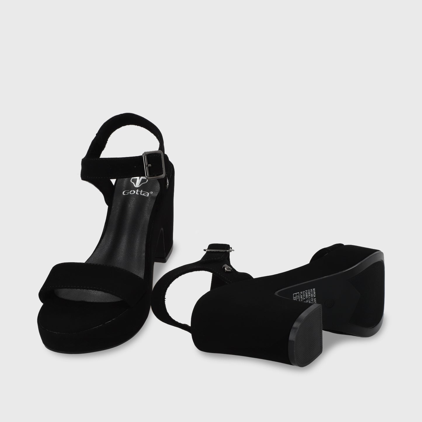 Sandalia Negra Mujer C5473